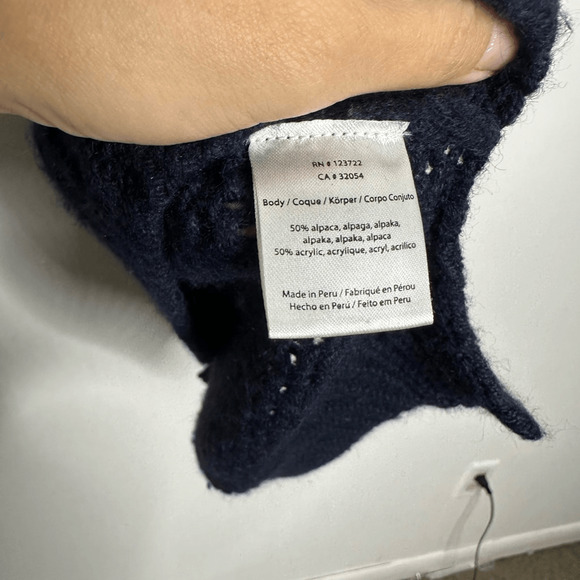 XiRENA Whistler Apres Ski Sweater womens XS Navy Alpaca pullover crewneck - Picture 5 of 6